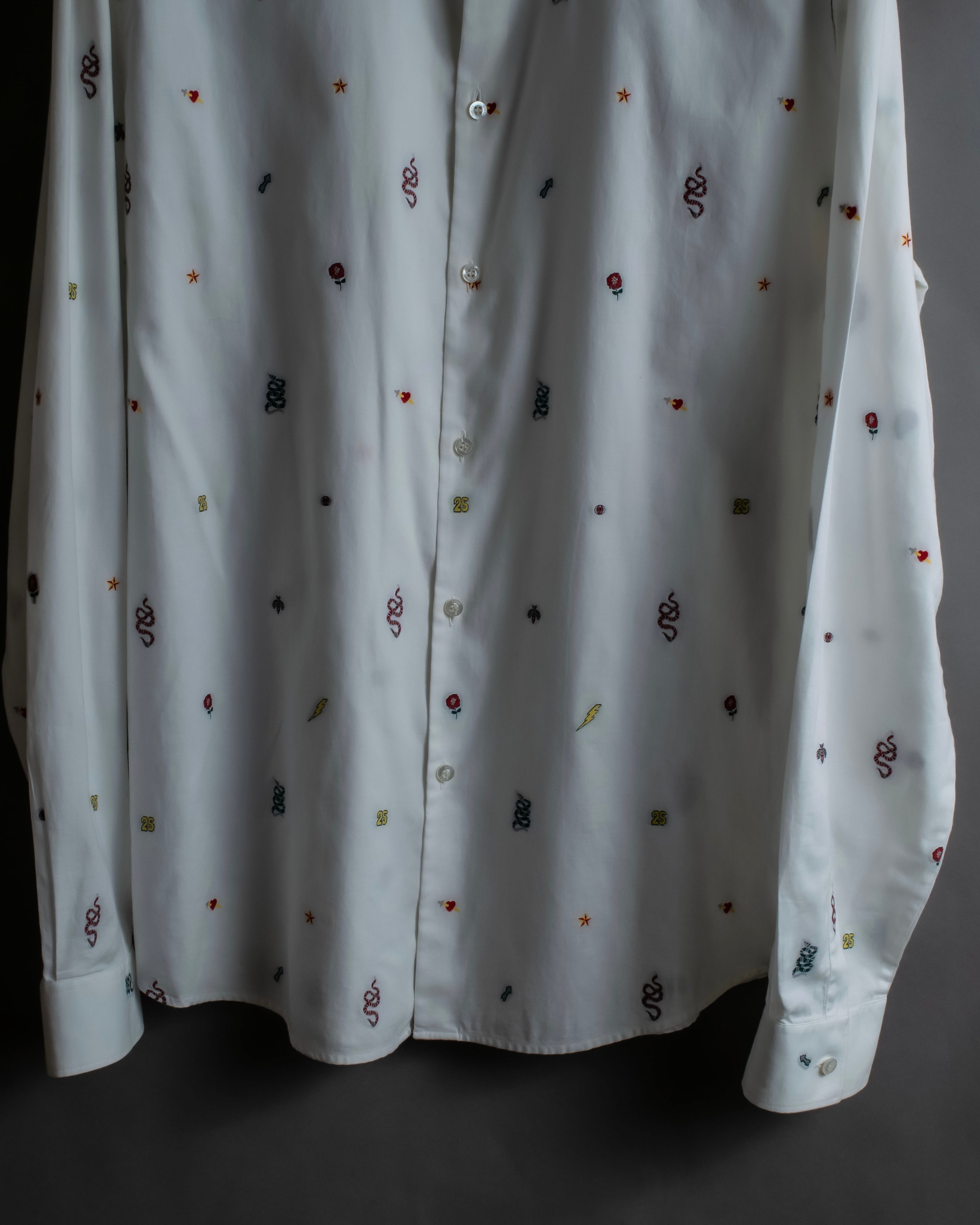 "GUCCI" Michele period iconic motif embroidered shirt