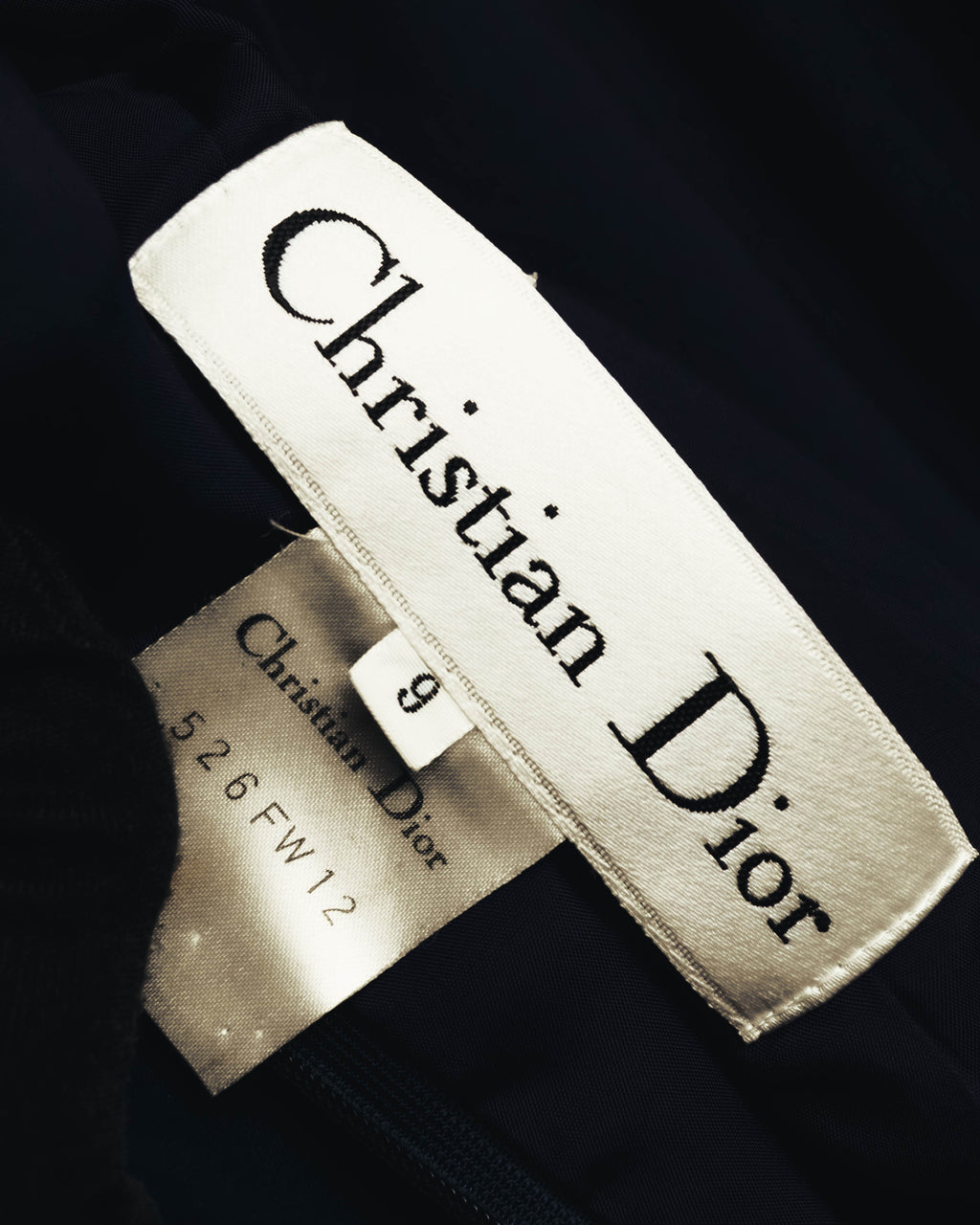 –SPECIAL– "Christian Dior" 80's-90's Sculptural high-neck long dress