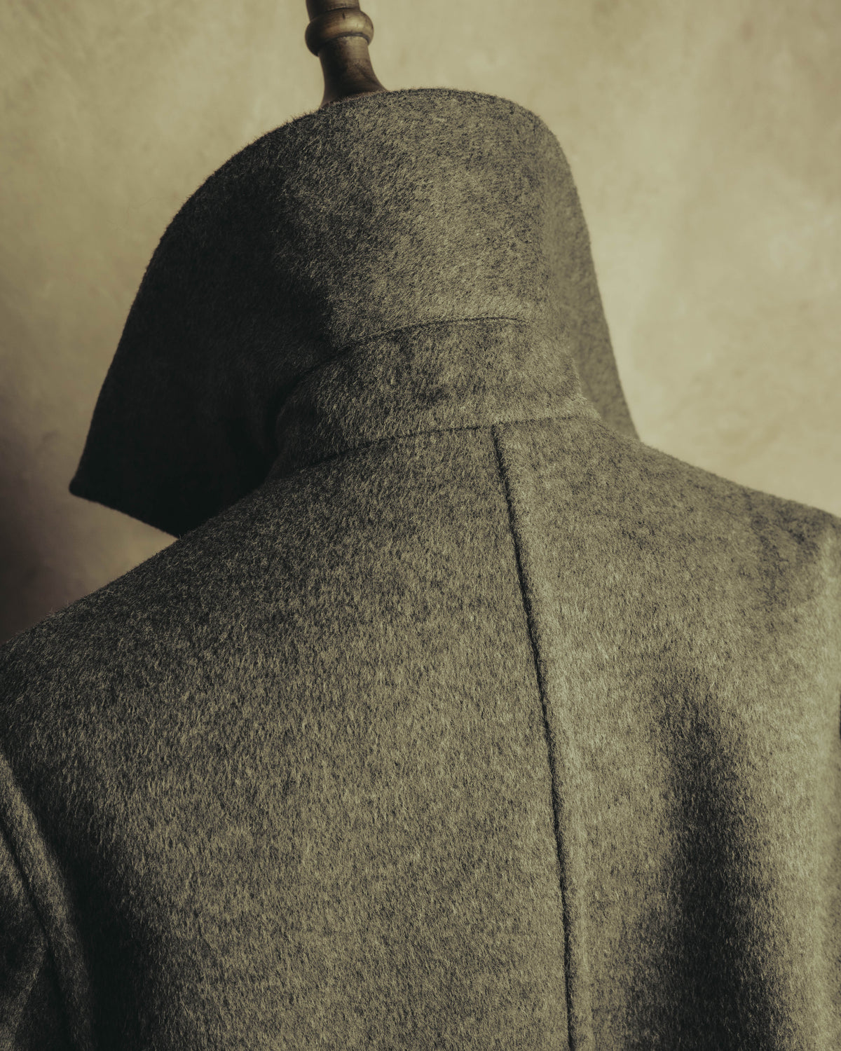 “BALENCIAGA” 00’s-10’s Wool angora wide-lapel coat