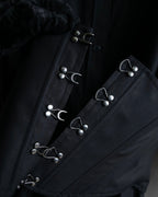 "KIMHĒKIM" Bondage corset belt design shirt dress