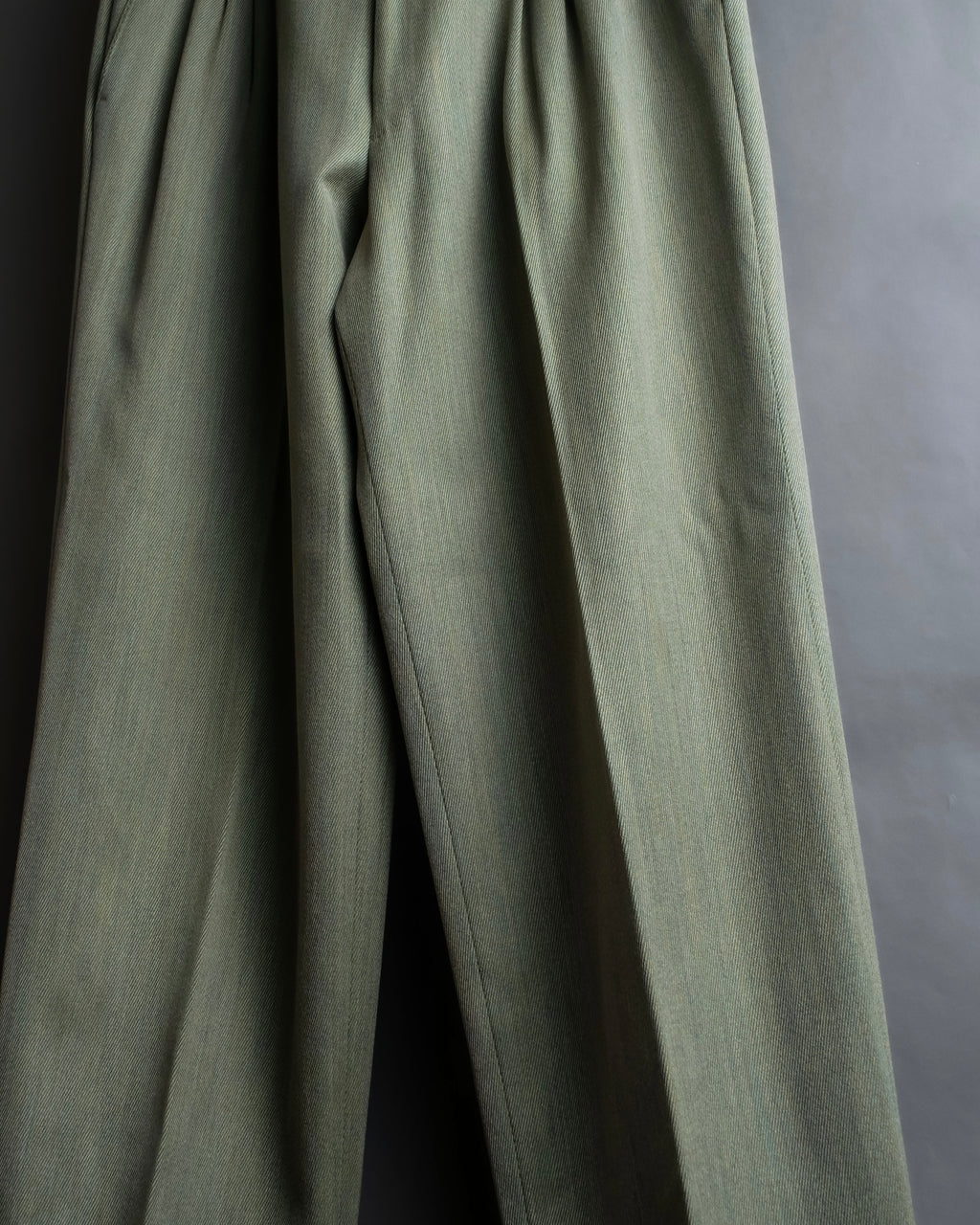 Vintage khaki green wide slacks