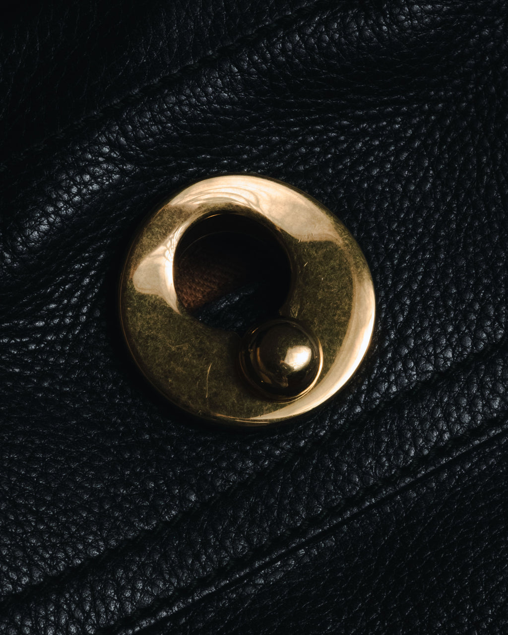"YVES SAINT LAURENT" 2008-2012 Muse to icon clasp leather and canvas top handle bag