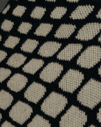 "VALENTINO" 20's Oversized diamond jacquard turtleneck knit sweater