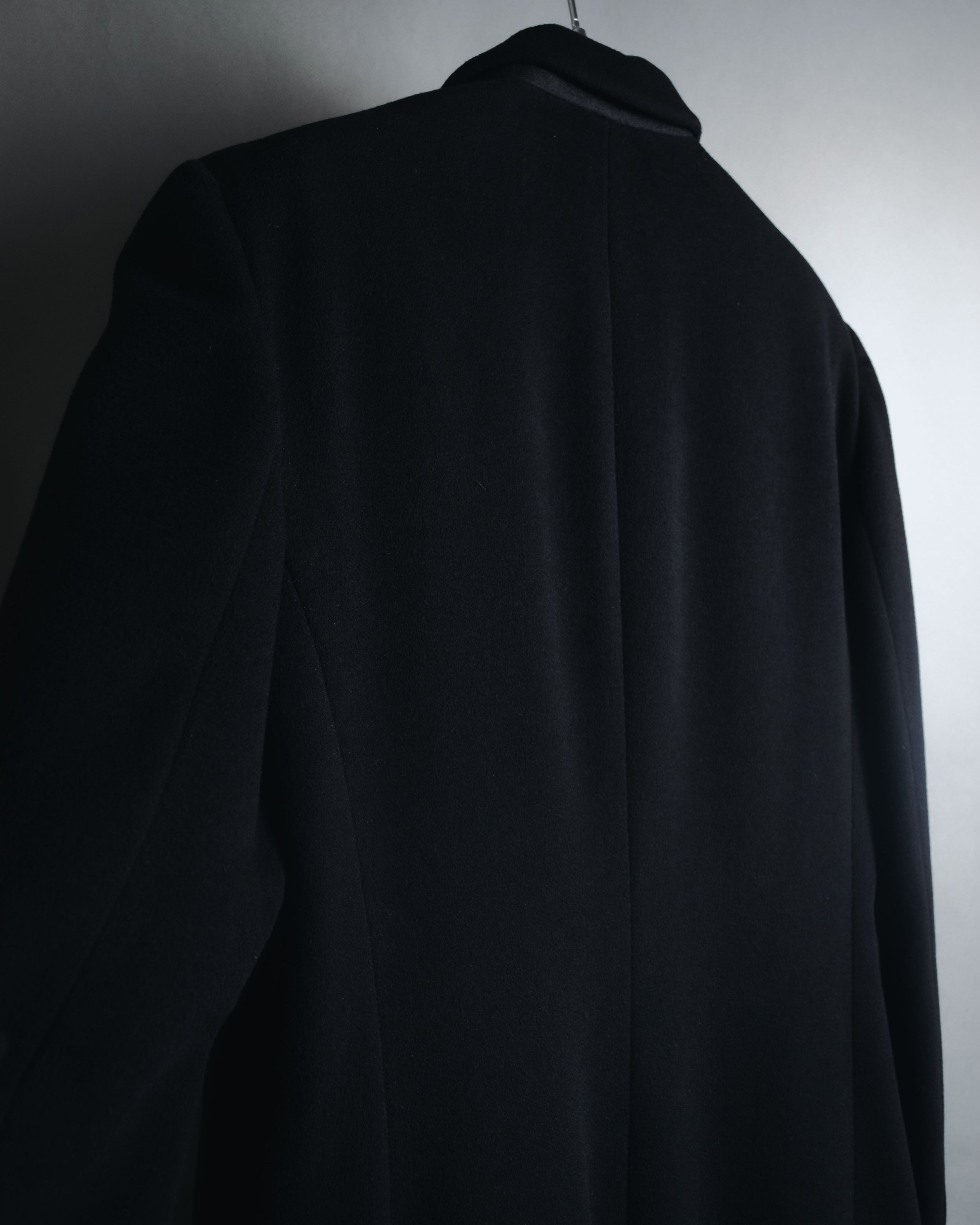 "GIORGIO ARMANI" 90’s Minimalist draped maxi long coat