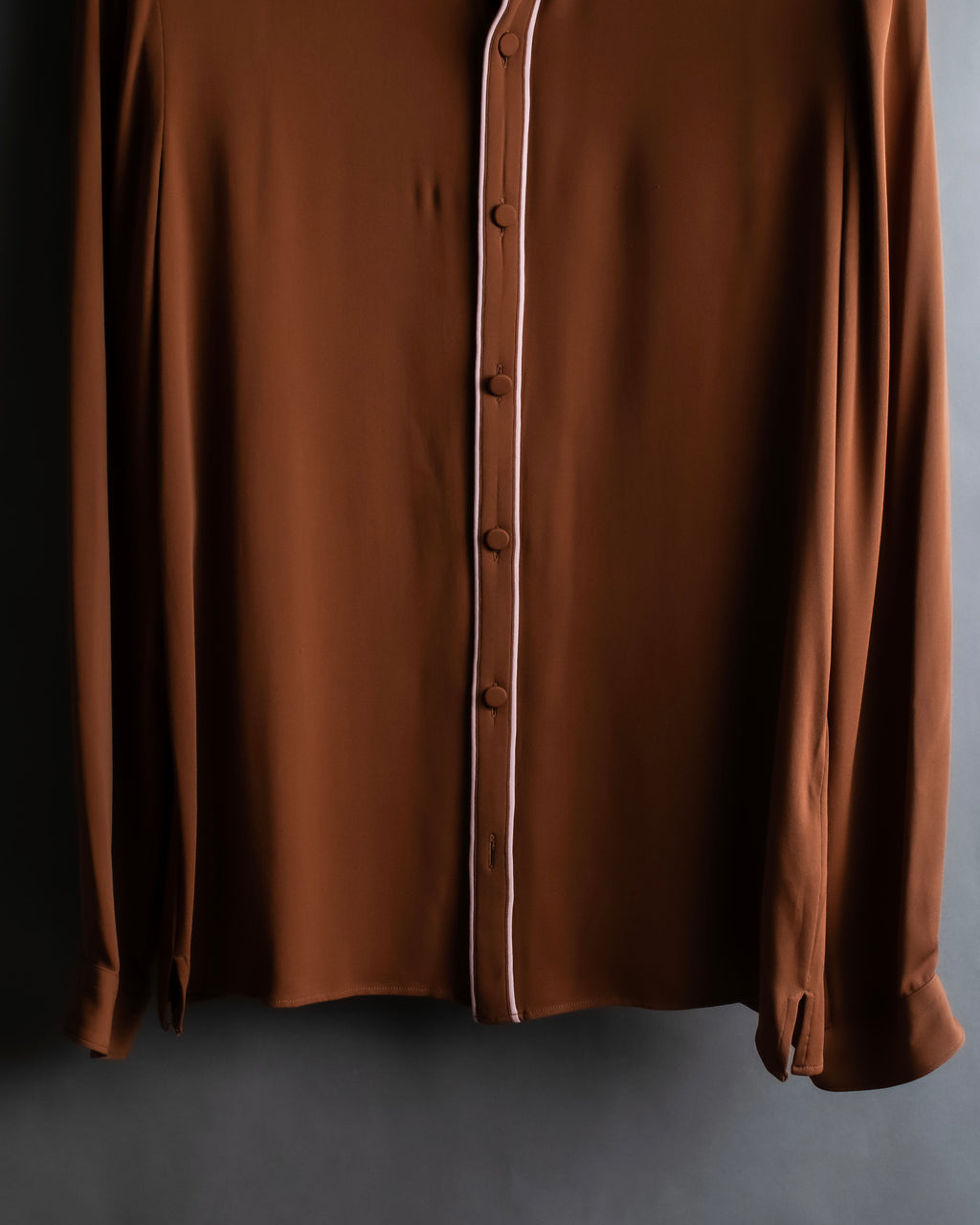 "GUCCI" Piping design soft drape shirt