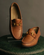 “GUCCI” 70’s-80’s Horsebit leather loafers