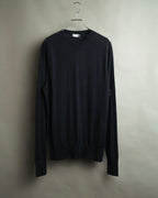 "DIOR" 2010's Minimal bee embroidered wool crewneck sweater