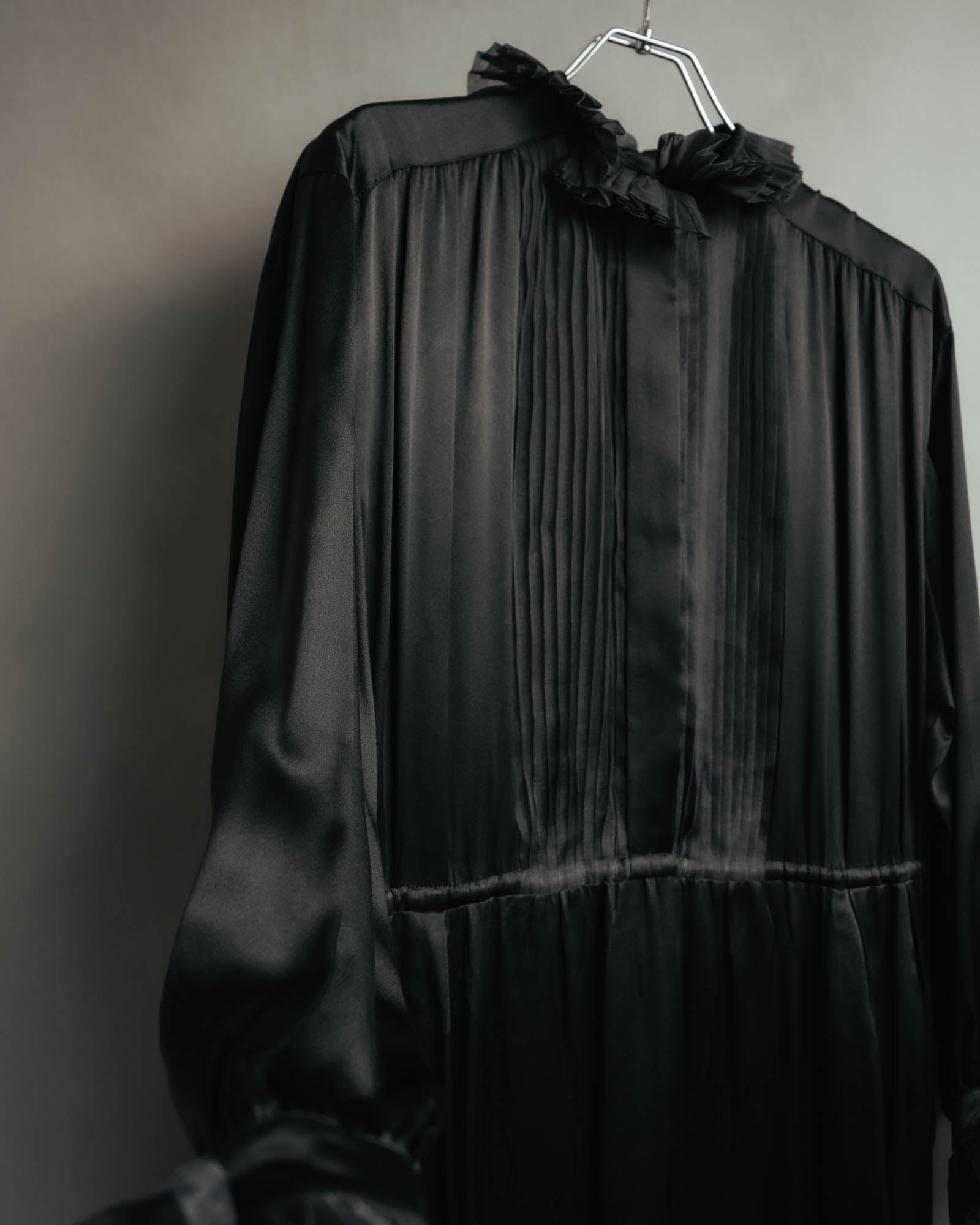 -SPECIAL- “Christian Dior” 90’s Silk pleated ruffle dress
