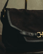 "Salvatore Ferragamo" 00's-10's Gancini leather shoulder bag