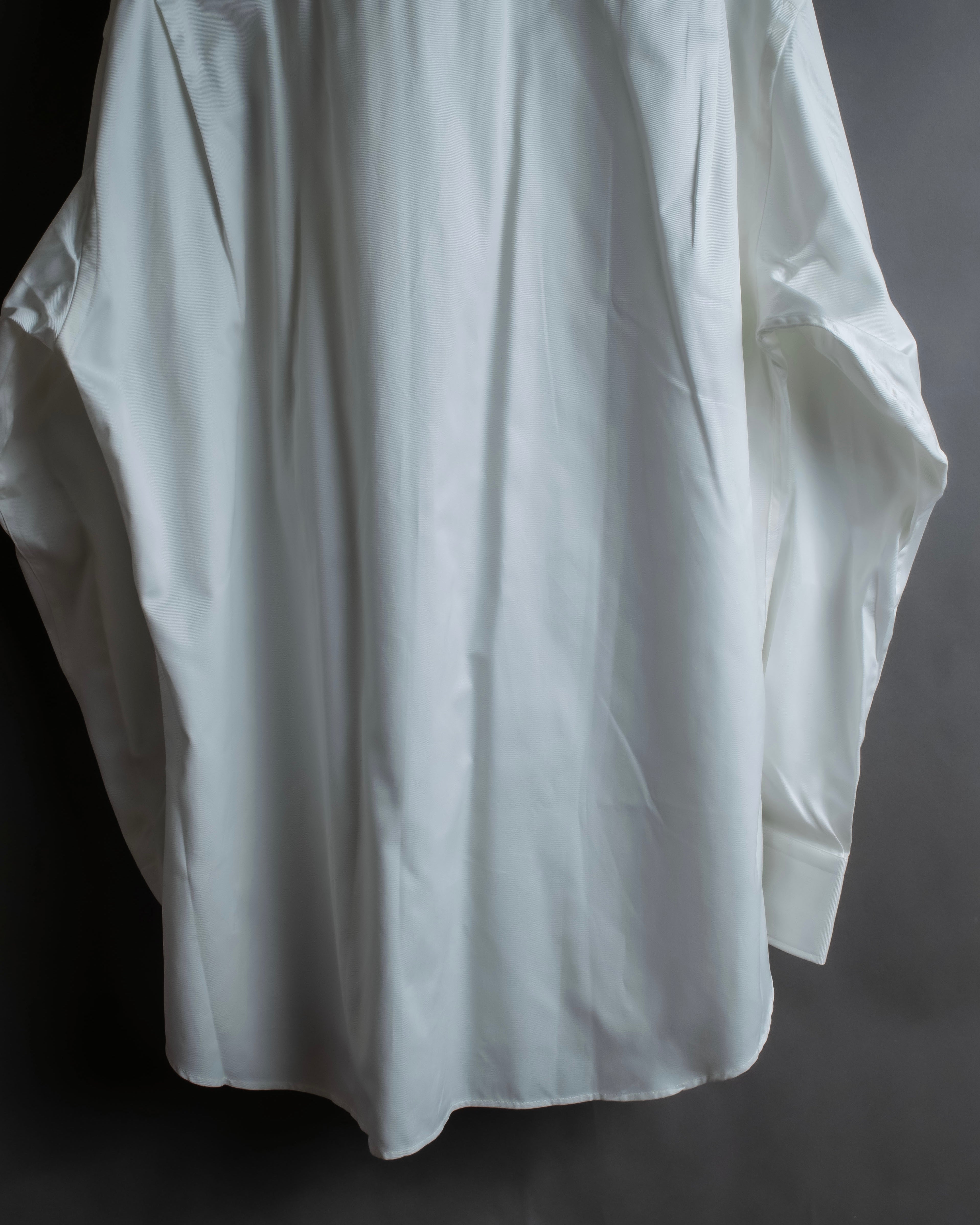 "GUCCI" Slightly glossy cotton white shirt