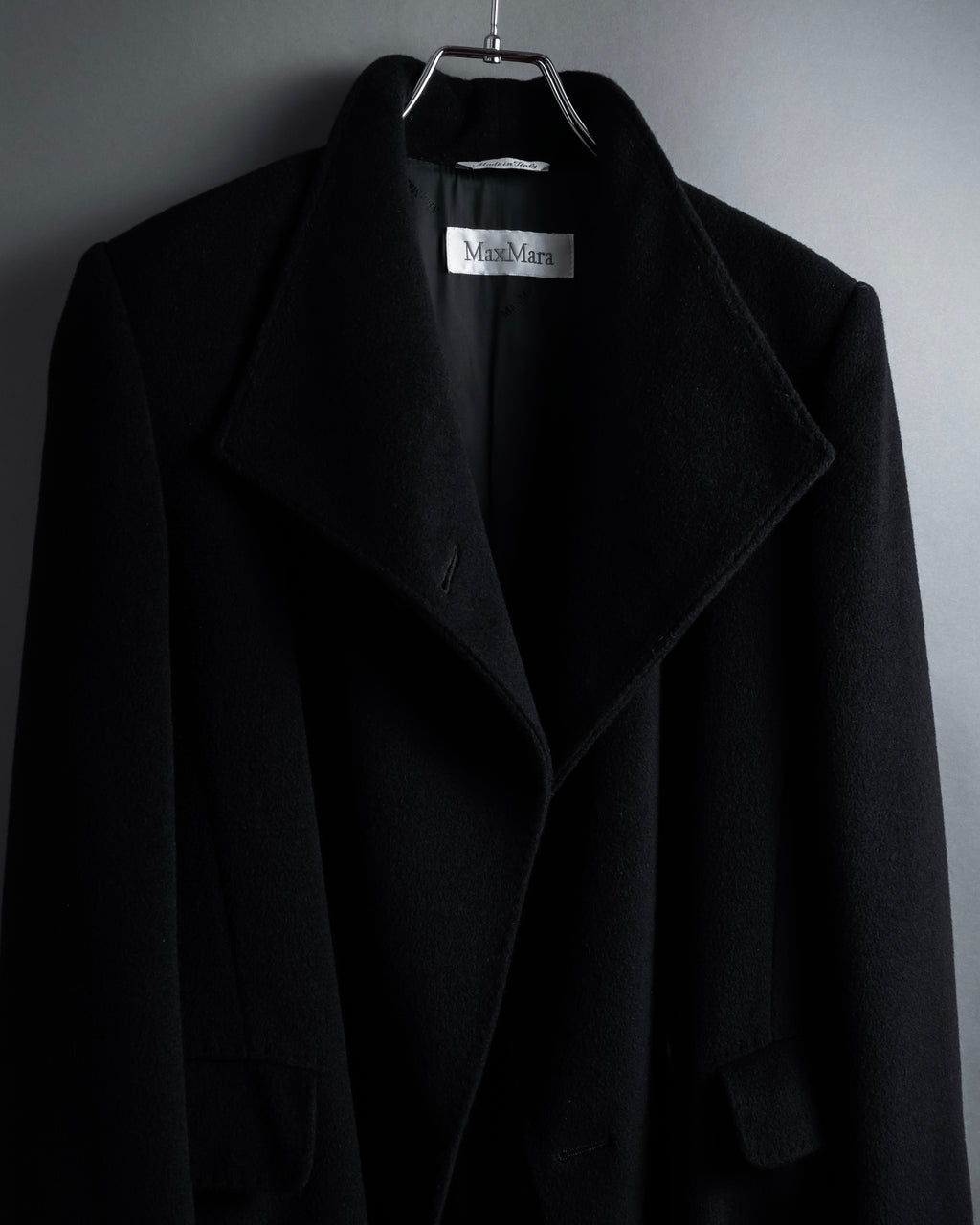 "Max Mara" 90's Asymmetrical front long chester coat