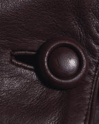 "LOEWE" 80’s-90’s nappa leather shawl-collar jacket