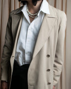 "CHANEL" Large lapel double breasted straight line coat