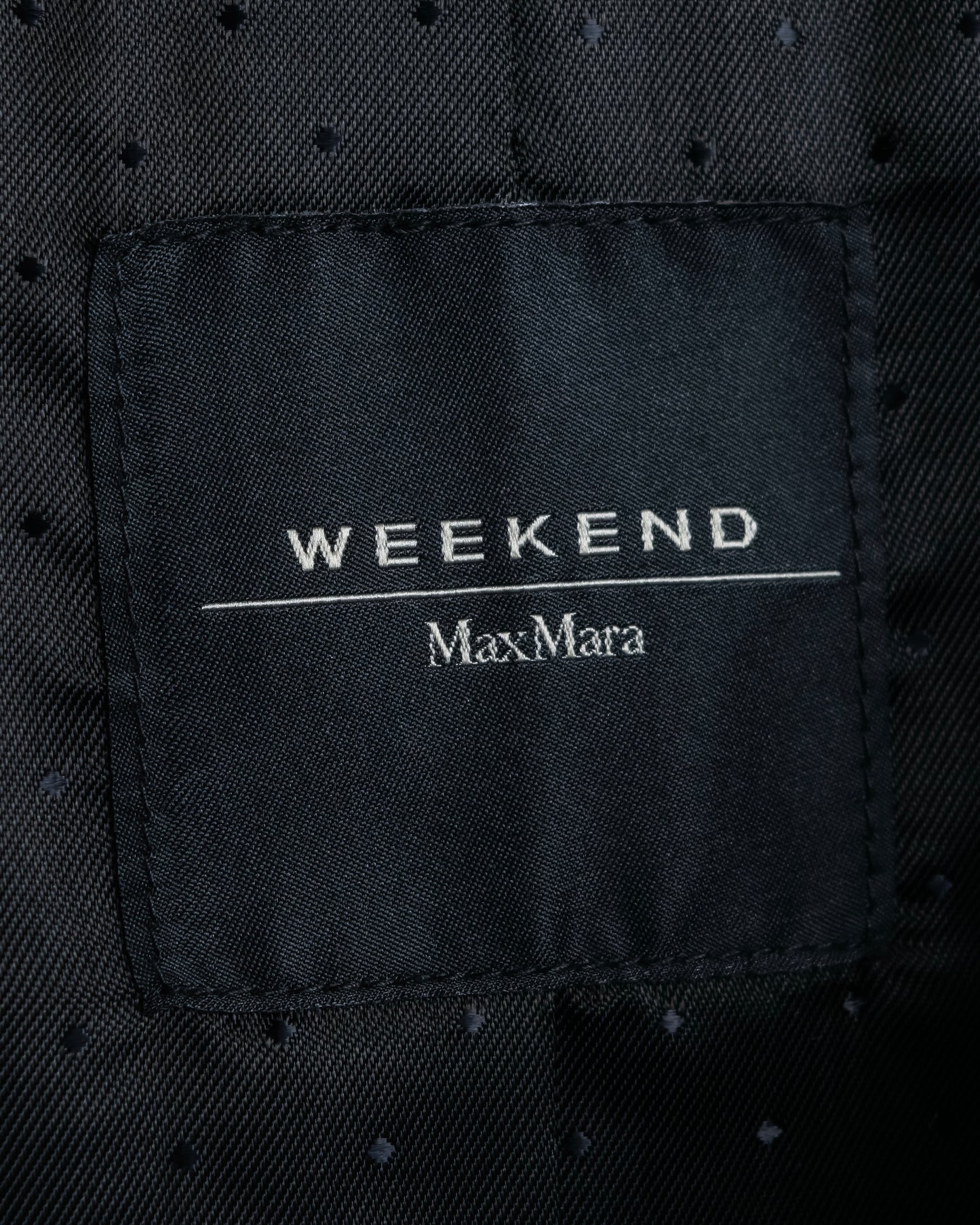 "Weekend Max Mara" 100% goat leather flower motif zip up short length jacket