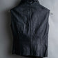 "Rick Owens" 100% lamb leather high neck sleeveless jacket