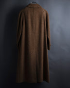 "BURBERRYS" Houndstooth pattern belted stand collar coat