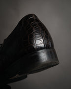 “DOLCE&GABBANA” 2008–2014 Exotic leather and intrecciato oxford shoes