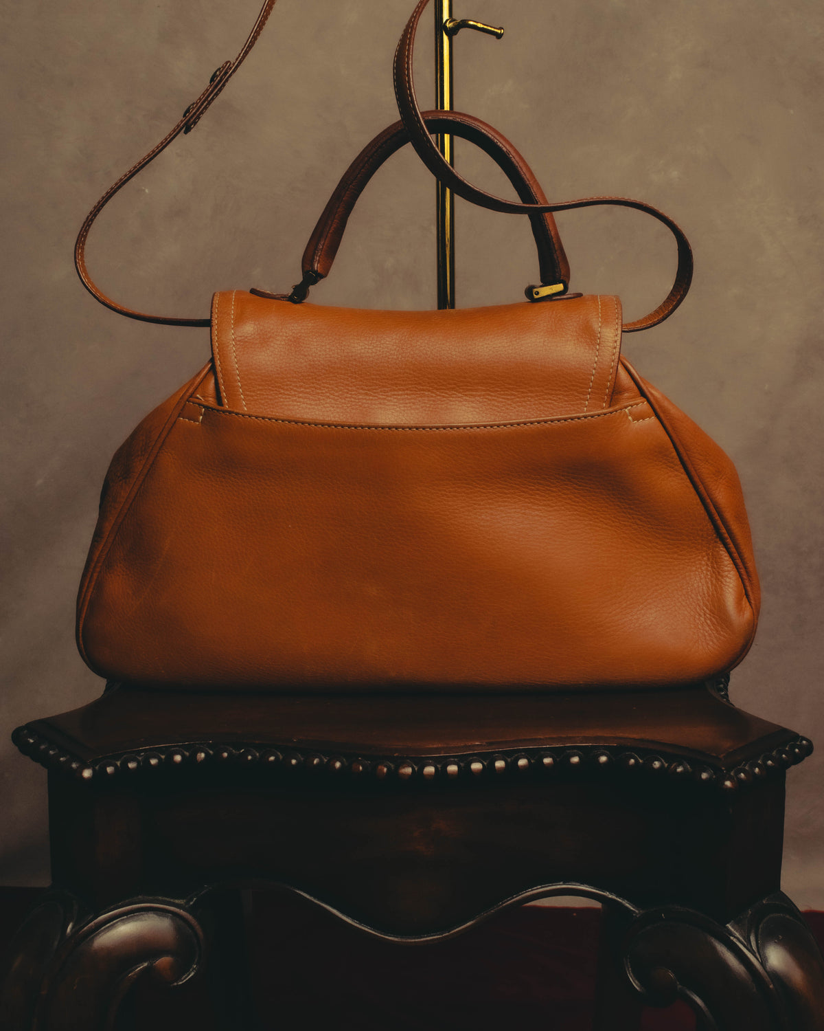 -SPECIAL- “Christian Dior” 2006-2007 Gaucho saddle leather two-way satchel