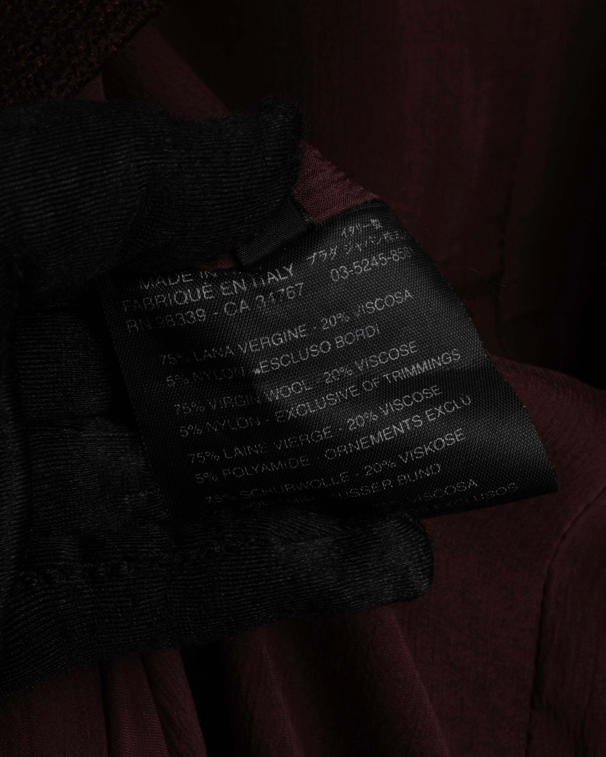 "PRADA" Piping design brushed skirt type set up