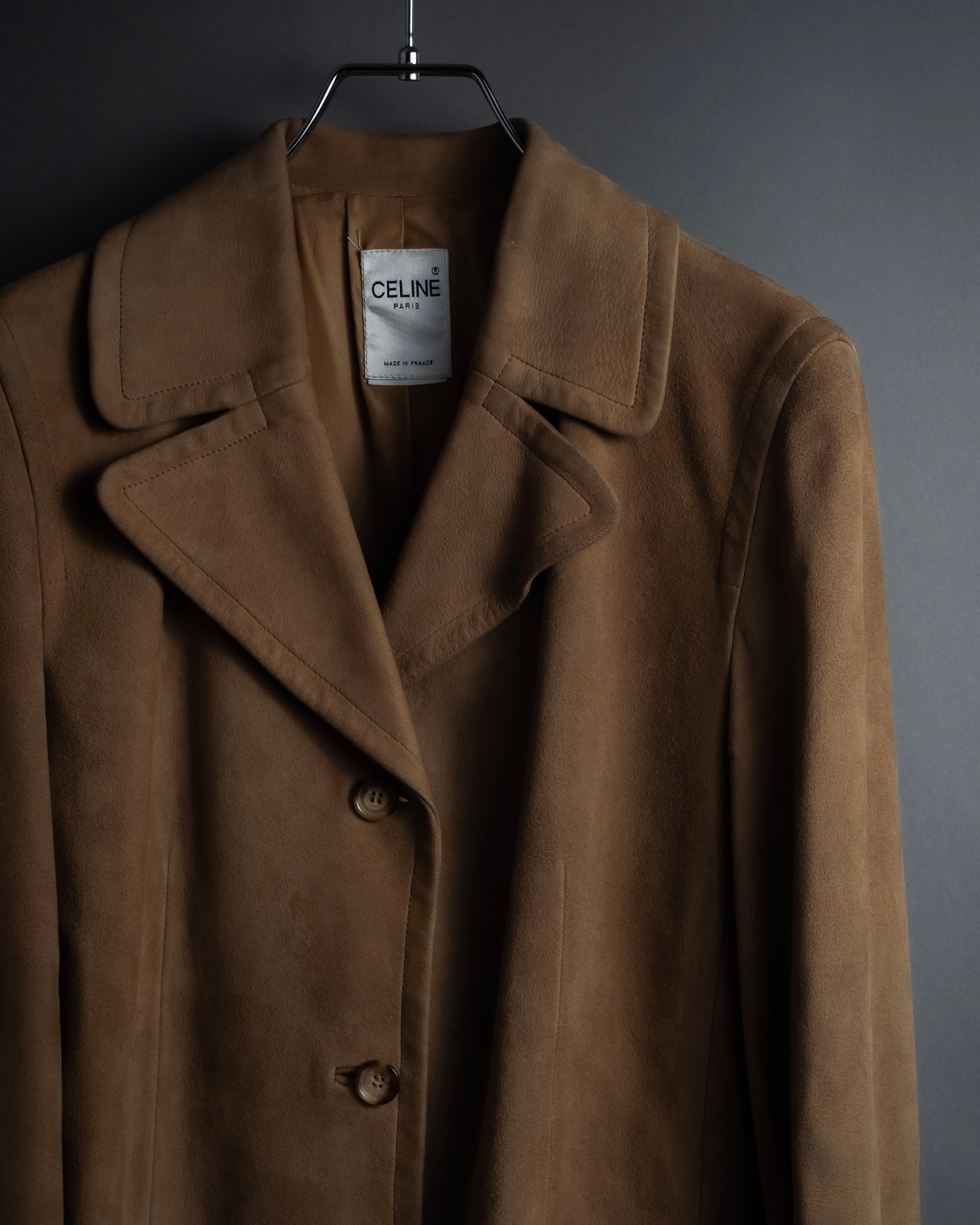 "CELINE" Relaxing design suede leather jacket