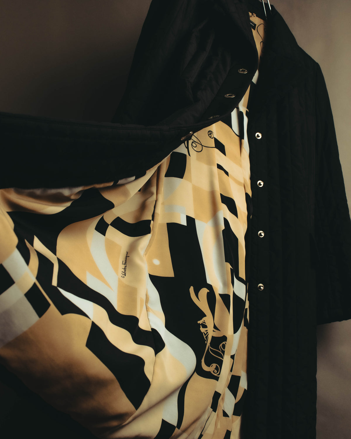 “Salvatore Ferragamo” 00’s-10’s Padded tailored long coat