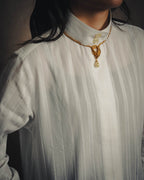 -SPECIAL- “CHANEL” 08 Cruise Collection Sheer cotton stand collar shirt