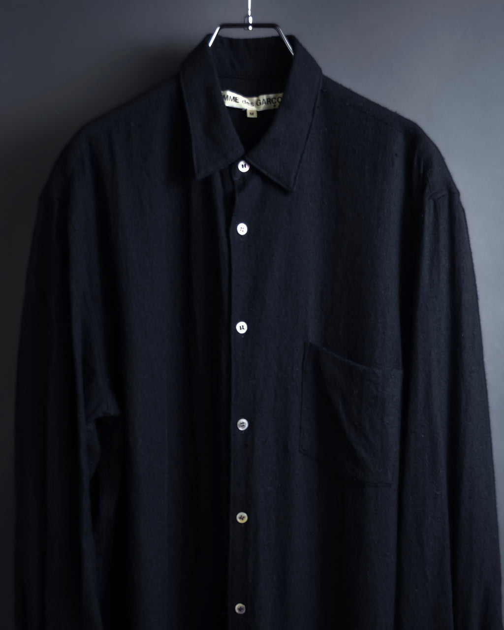 "COMME des GARCONS" 94AW Straight silhouette wool shirt dress