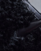 "BALENCIAGA" Padlock design shearling leather bag