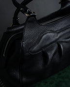 "Salvatore Ferragamo" Gancini motif gathered design leather bag