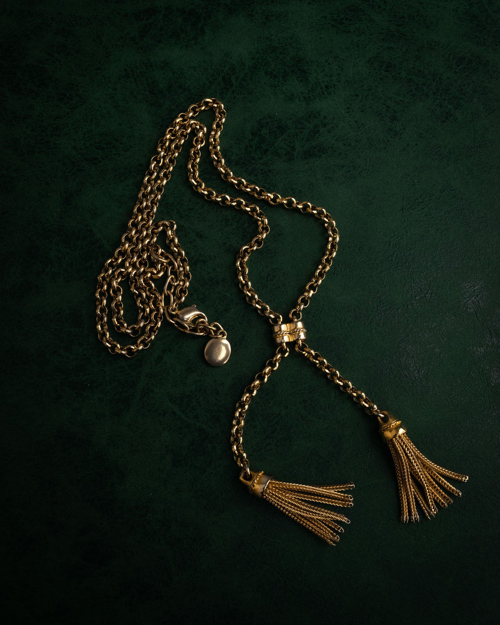 –SPECIAL– “SONIA RYKIEL” 80’s-90’s Tassel lariat chain necklace