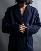 "DIOR" Double gun flap belted chester field coat