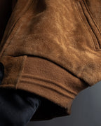 "SEAHOP" Ribbed design suede leather blouson