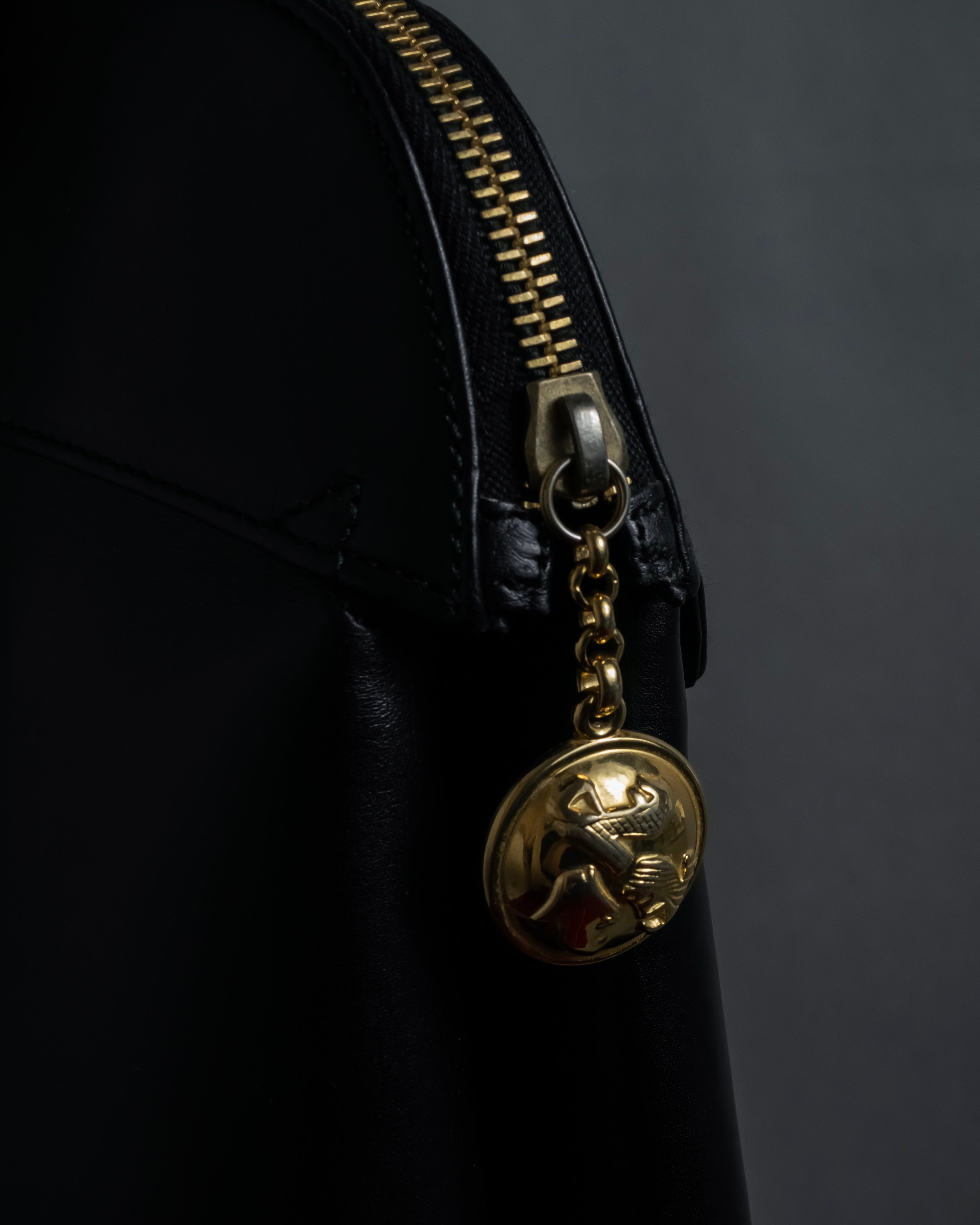 "Salvatore Ferragamo" 90's Animal motif studs design leather bag