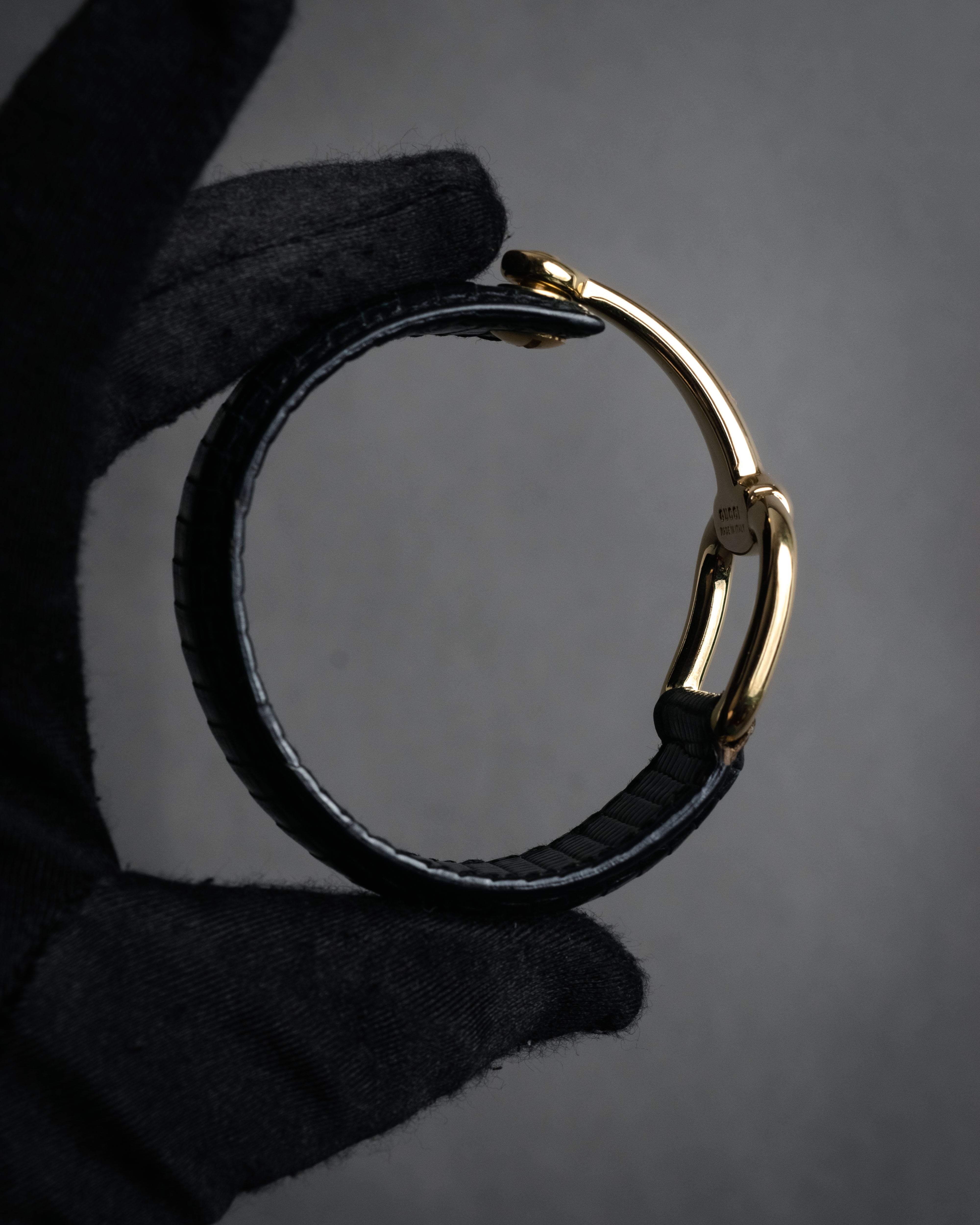 GUCCI (グッチ) - ホースビット リザード ブレスレット - ブラック