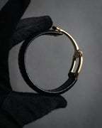 “GUCCI” 90’s-00’s Lizard horsebit bracelet