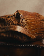 “Max Mara” 00’s-20’s crocodile-embossed 2way backpack