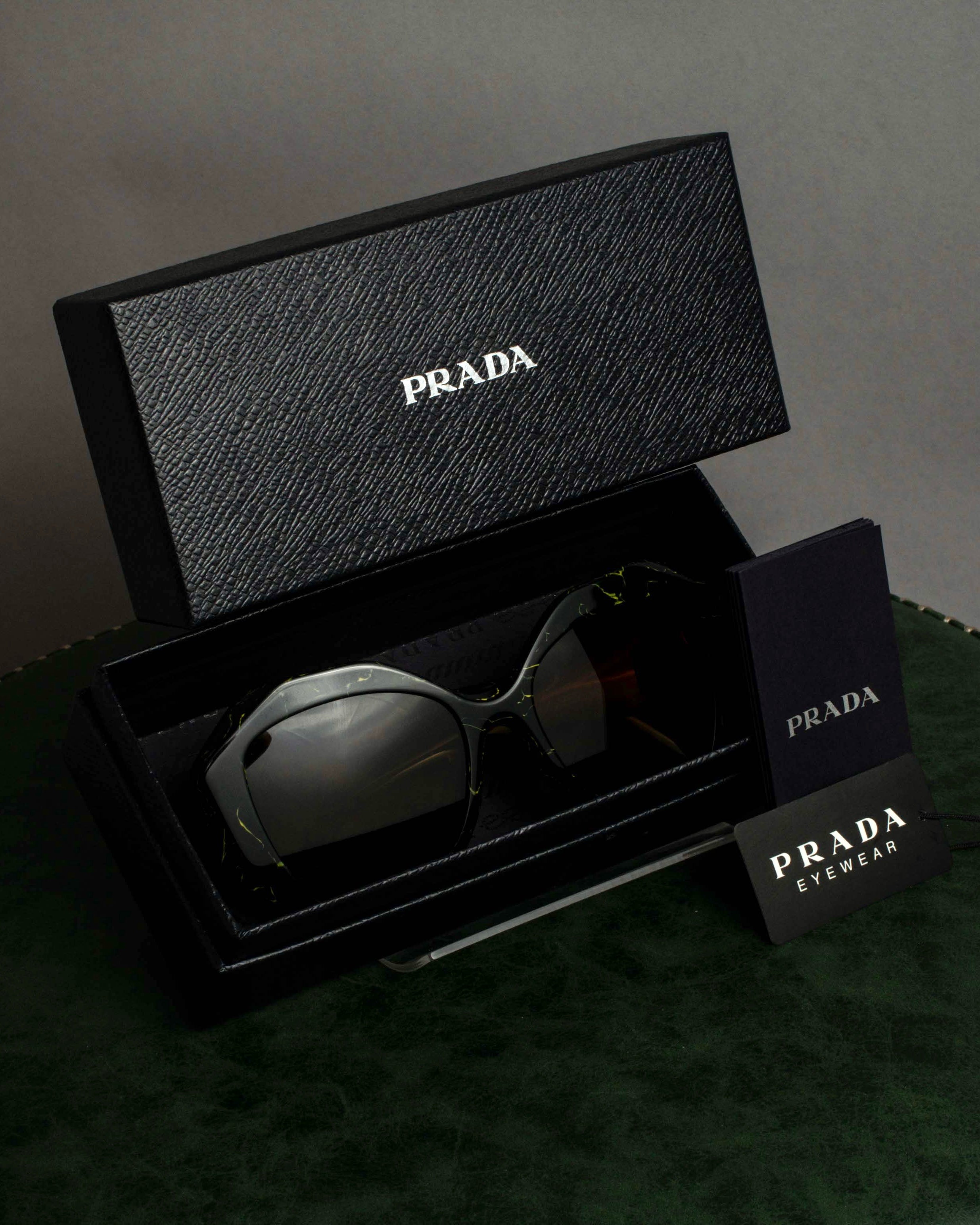 "PRADA" Yellow marble acetate sunglasses