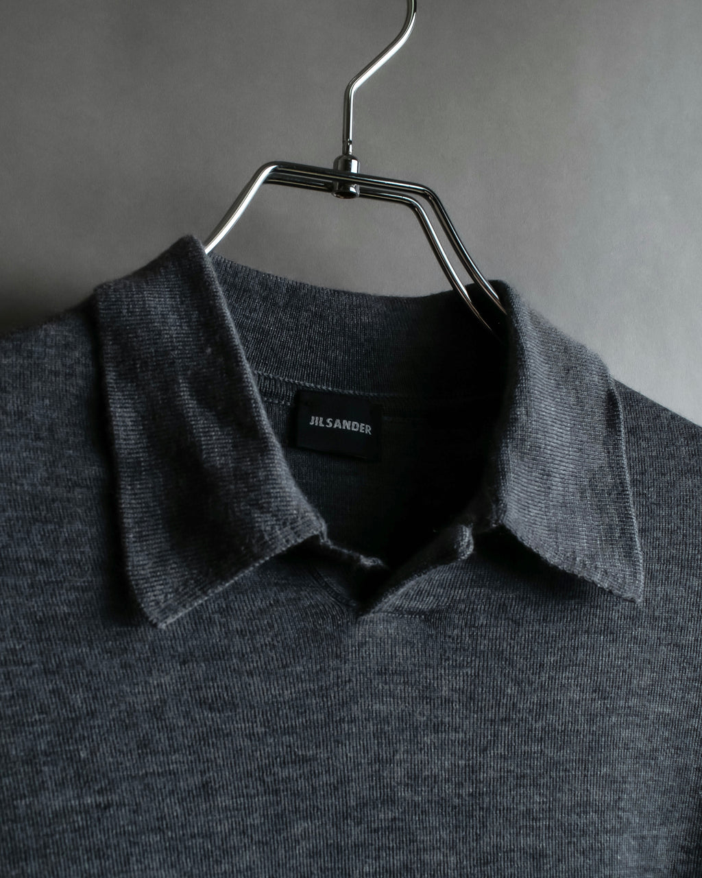 "JIL SANDER" Polo collar design wool knit pullover