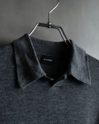 "JIL SANDER" Polo collar design wool knit pullover