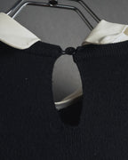 "RED VALENTINO" Lace bib knit tunic dress