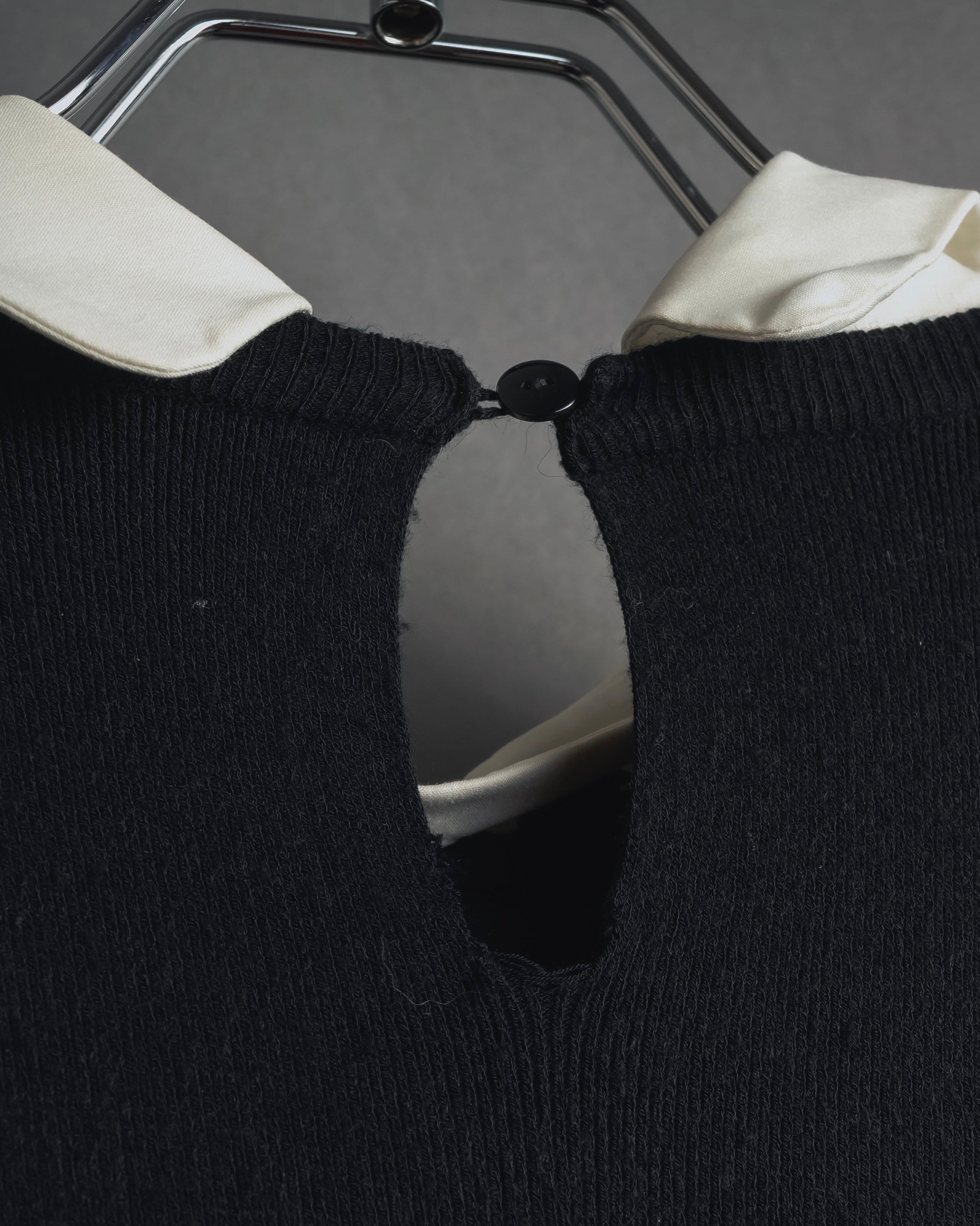 "RED VALENTINO" Lace bib knit tunic dress