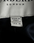 "BURBERRY" Belted design stand collar cashmere mix long coat