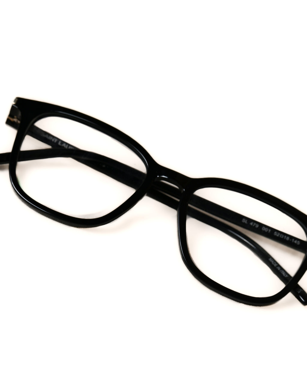 SAINT LAURENT/ Square Flame Black Rimmed Glasses