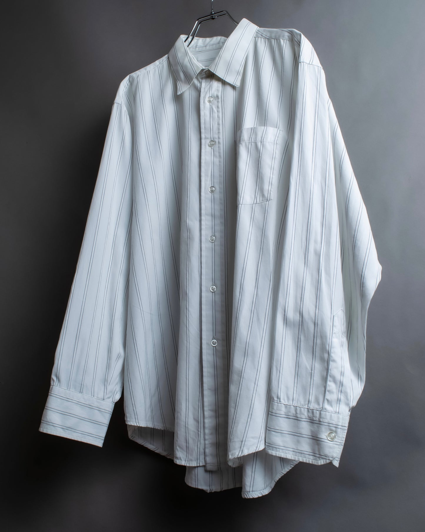 "Christian Dior" Double stripe pattern oversized shirt