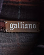 "John Galliano" Layered oriental check pattern pullover