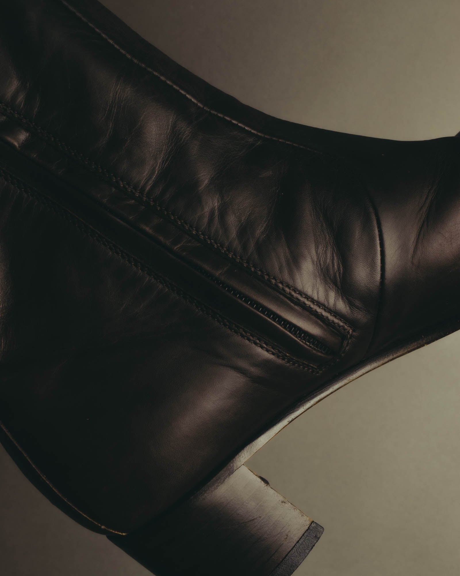 "Hermès" Minimal dark brown leather ankle boots
