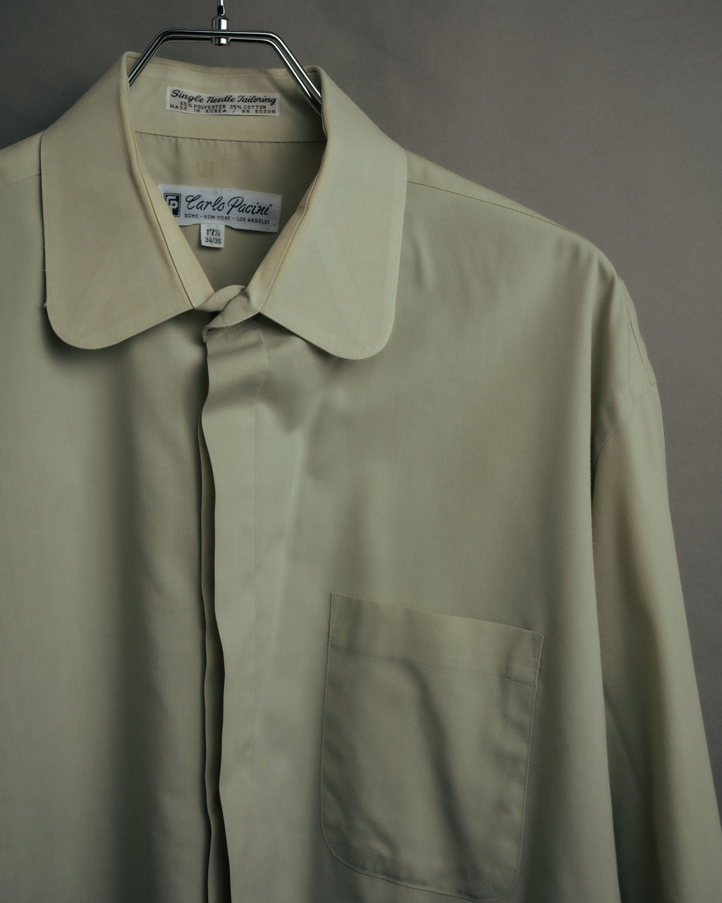 -MOOD Vintage Collections-
90’s Round collar fly front shirt