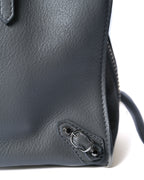 BALENCIAGA/ “Papier A6 ” Zip Around 2 Way Handbag Gray