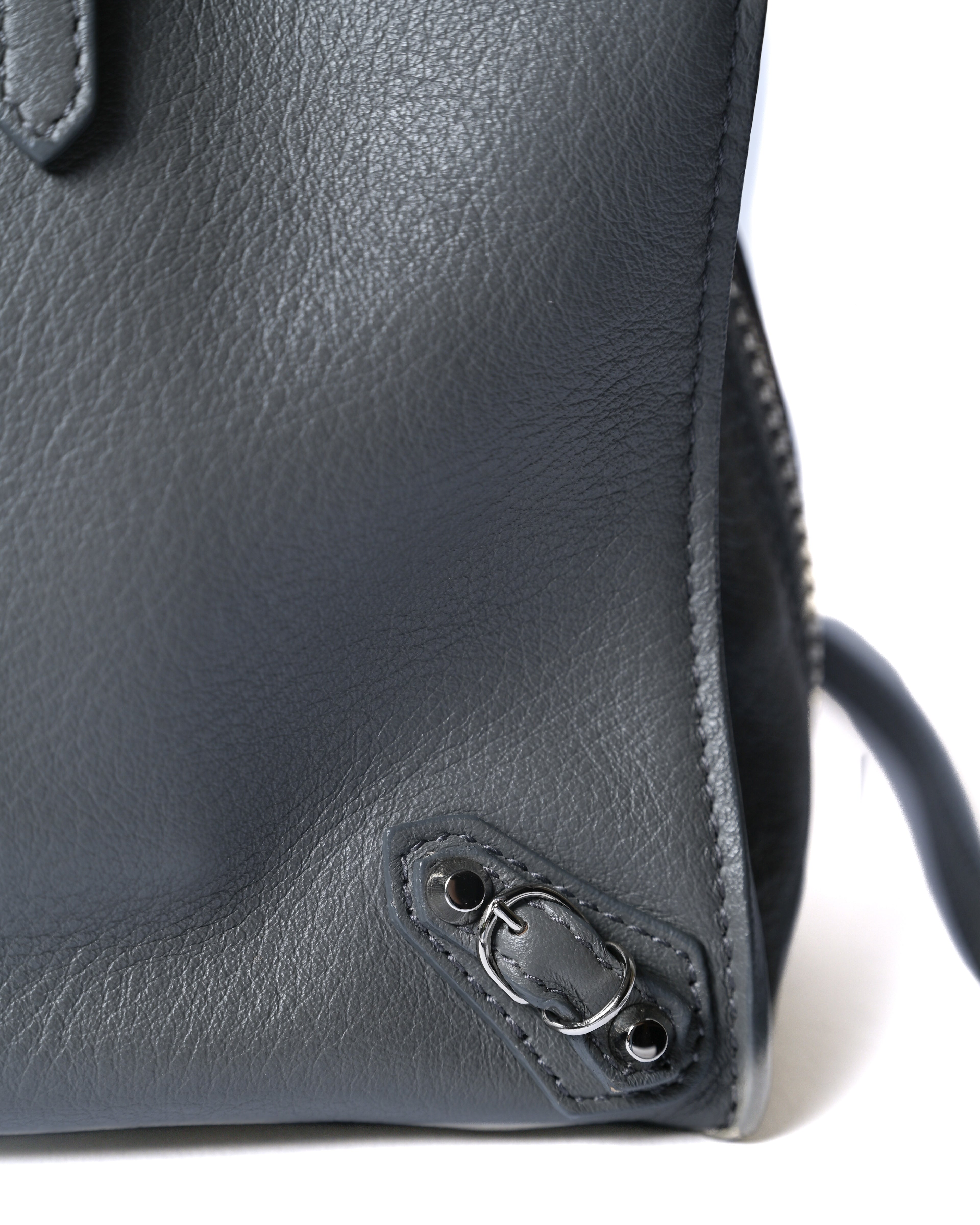 BALENCIAGA/ “Papier A6 ” Zip Around 2 Way Handbag Gray