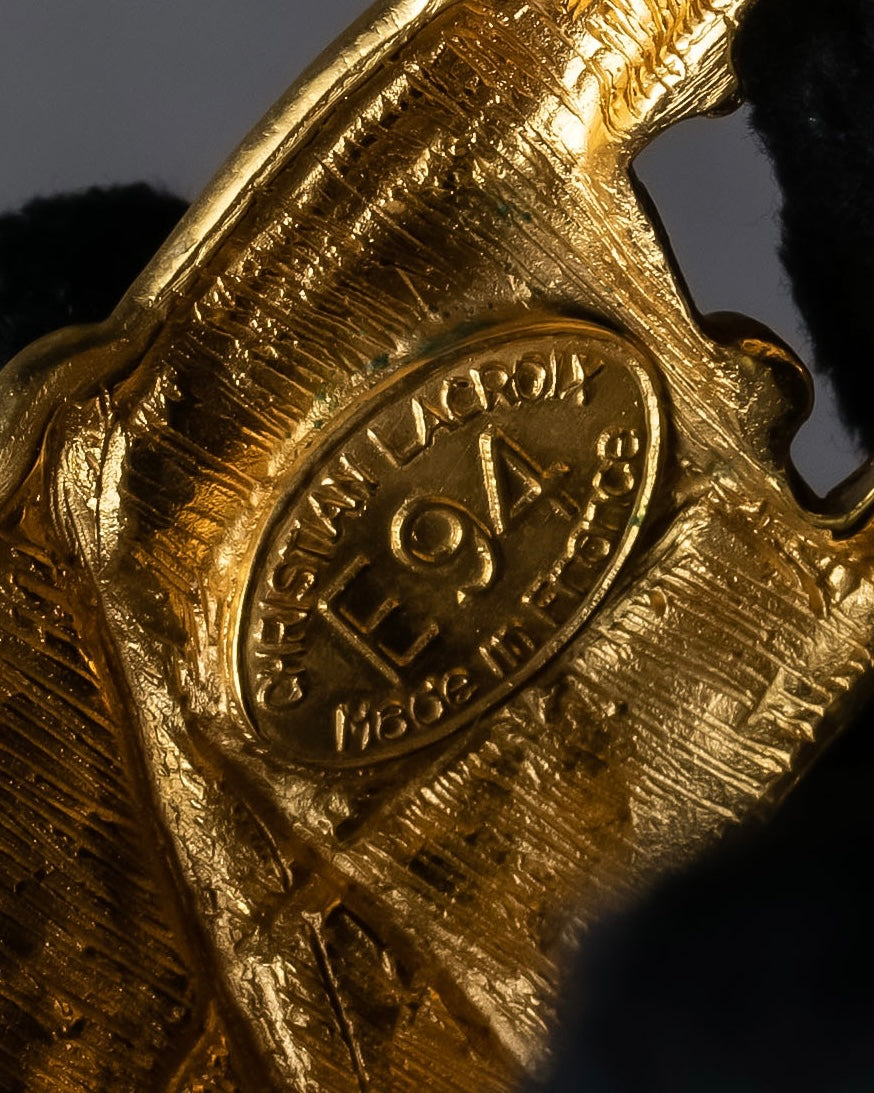 "Christian Lacroix" Sculptural detail gold bracelet